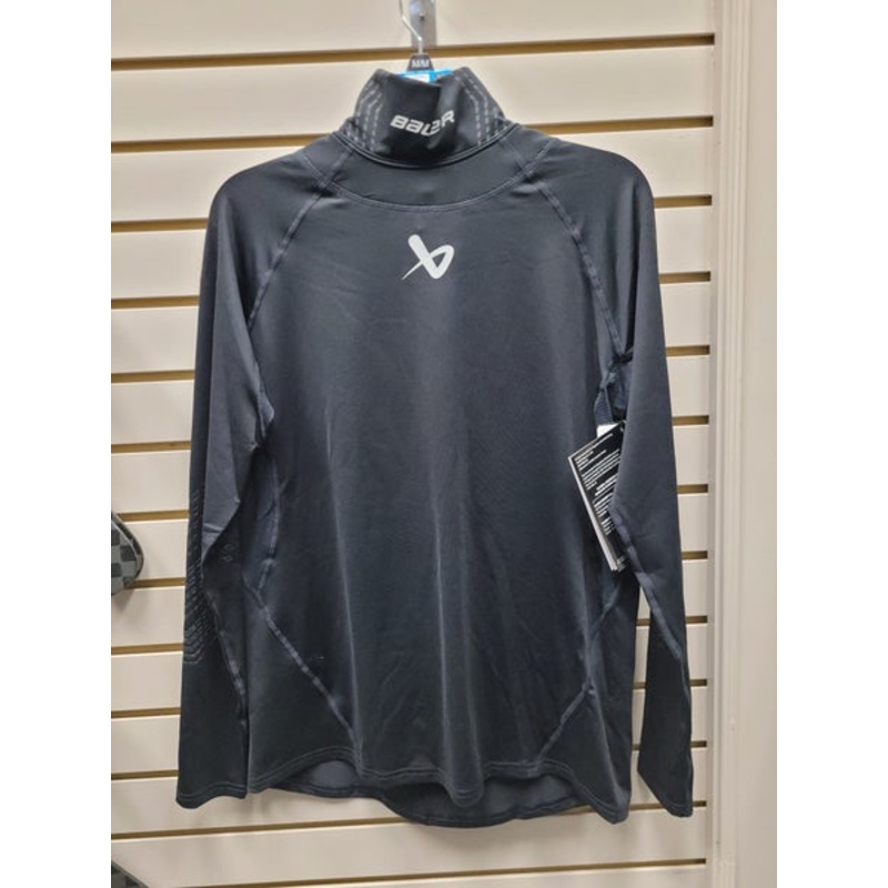 NEW! Bauer Senior Medium LS NeckProtect KEVLAR Base Layer Shirt