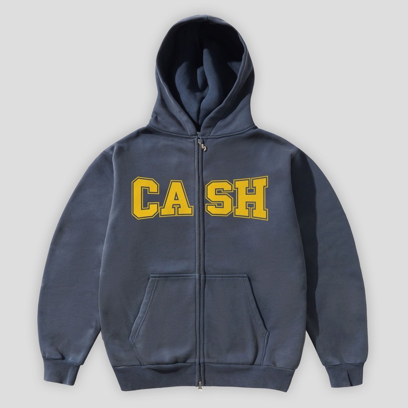 Cash Only Campus Zip-Thru Hood – Washed Navy