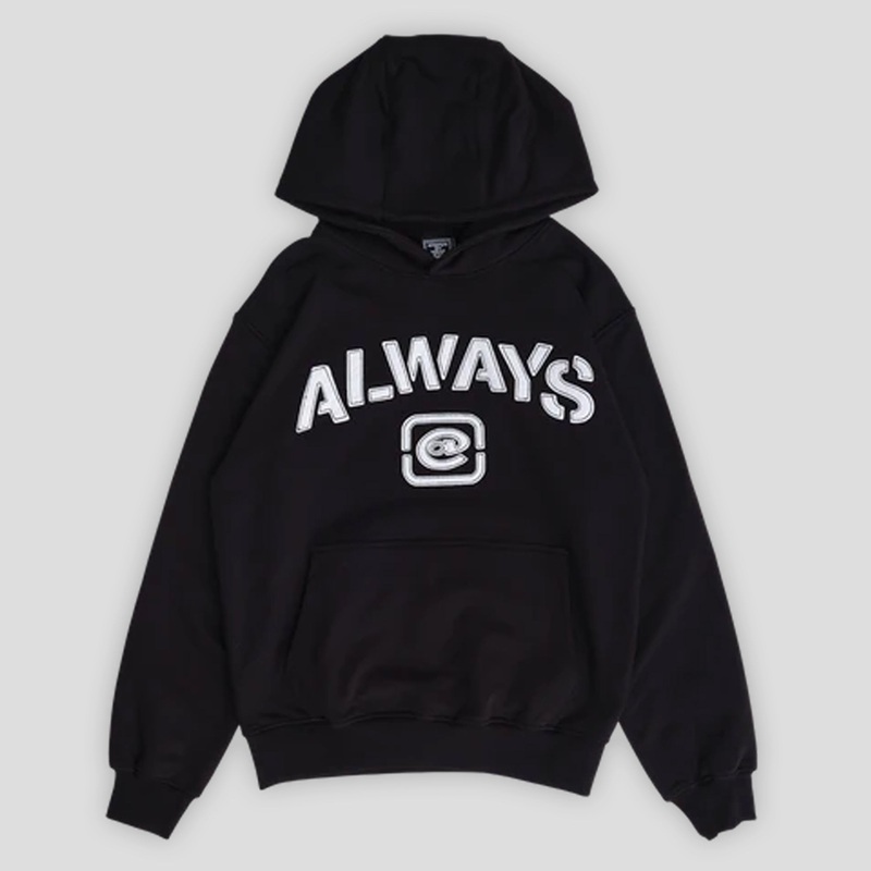 Always Do What You Should Do Stencil Pullover Hoodie – Black
