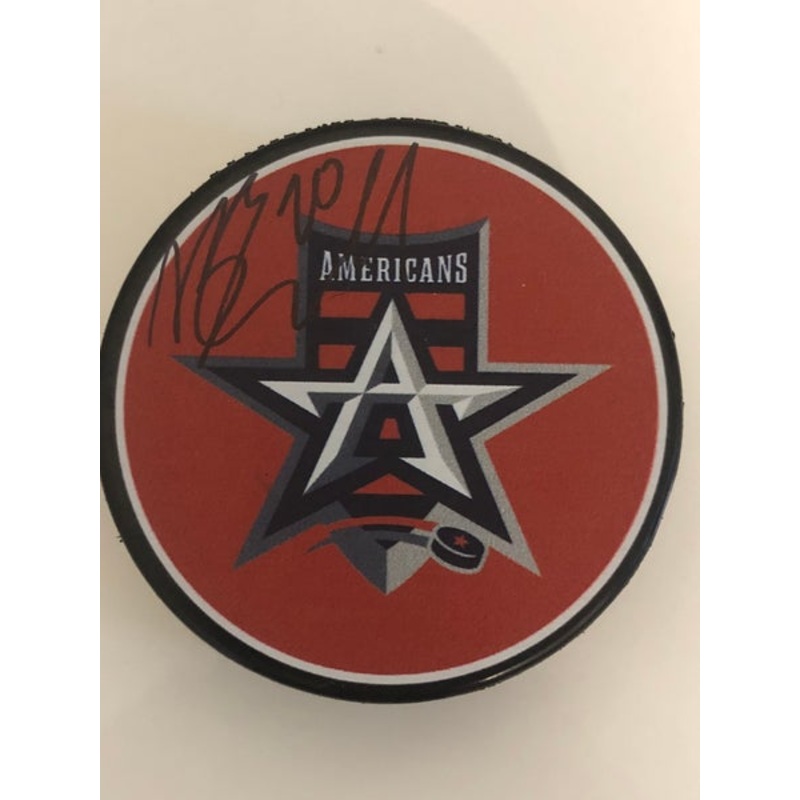 ALLEN AMERICANS AUTOGRAPHED PUCK BY #20