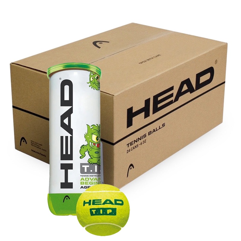 Head T.I.P. Green Tennis Balls (Carton Of 72 Balls) – For Junior