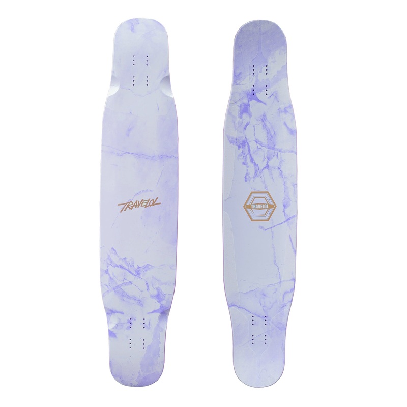 TRAVELOL MARBLE 46″ LONGBOARD DECK – PURPLE BLUE