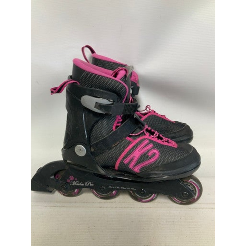 Used K2 MARLEE PRO 4-8 Senior Rec Fitness Skates Black Adjustable 11823-S000033956
