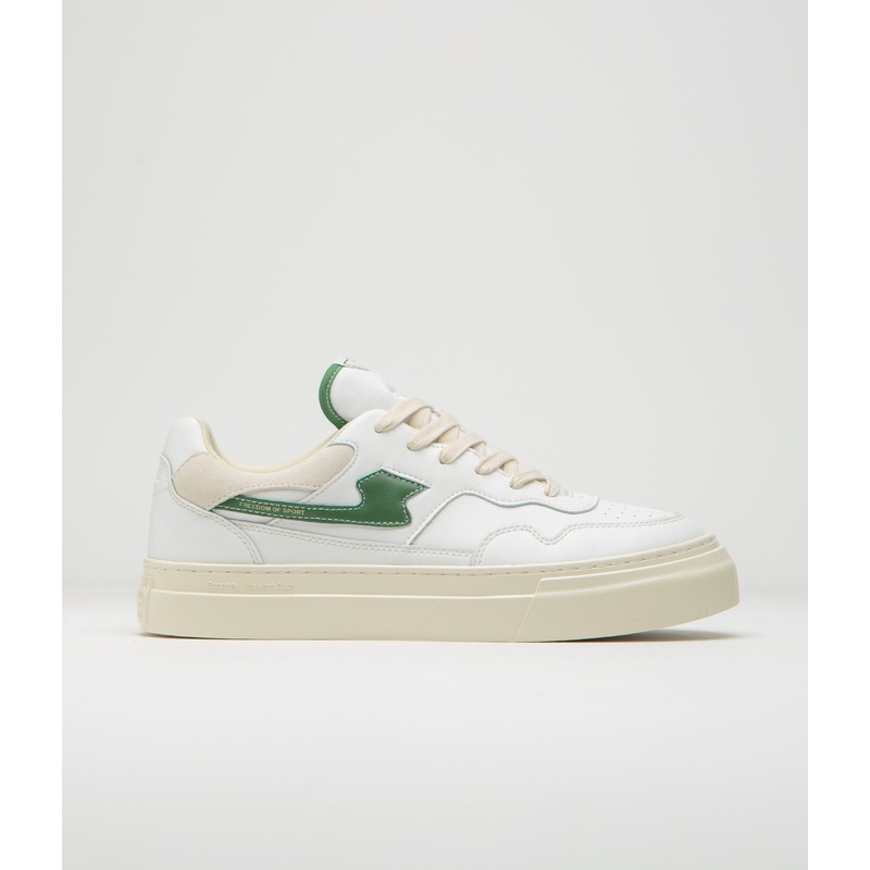 Stepney Workers Club Pearl S-Strike Leather Shoes – White / Green