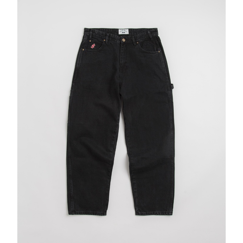 Cash Only Blockout Denim Jeans – Washed Black