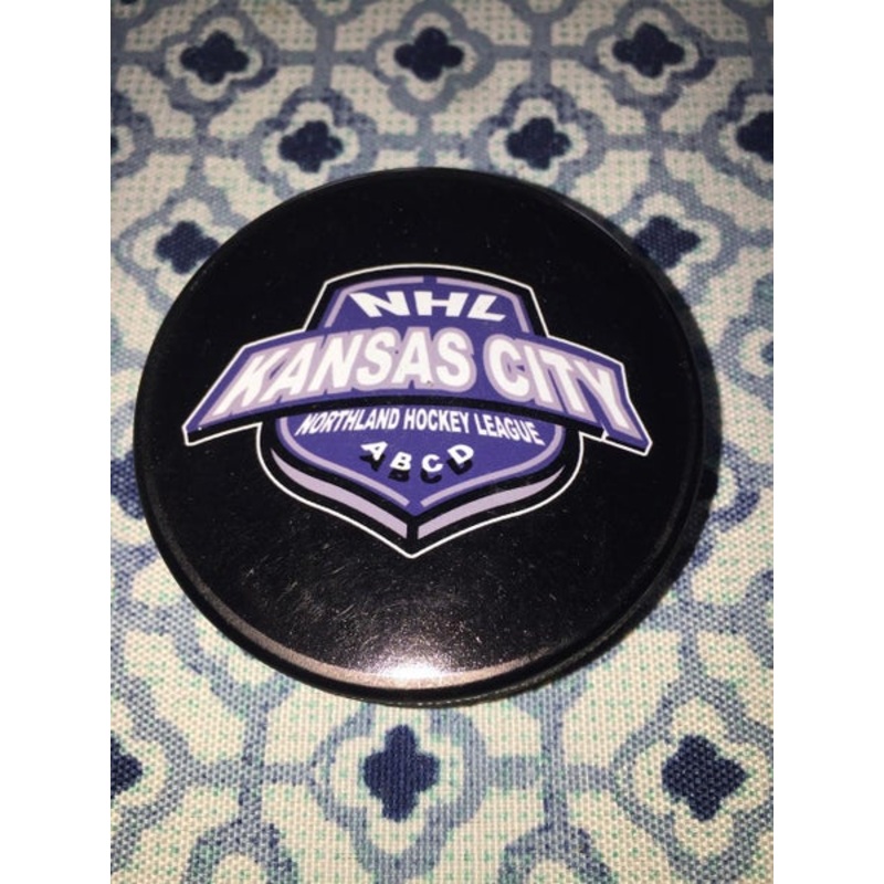 NHL KANASAS CITY NORTHLAND HOCKEY LEAGUE HOCKEY PUCK BLANK BACK SIDE